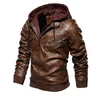 Mens Leather Jackets Winter Casual Motorcycle PU Jacket Biker Leather Coats European Windbreaker Genuine Leather Jacket 211124