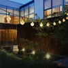 20/50 LEDs Crystal Ball 5m / 10m Lâmpada Solar LED String Fairy Luzes Fadas Solarlands Garlands Jardim Decoração de Natal para Outdoor