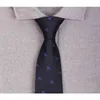 Brand New Fashion Formal Dress Shirt Tie High Quality 7CM Navy Blue Ties for Men Business Work Necktie with Gift Box