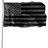 3x5ft Black American Flag Polyester No Quarter Will Be Given US USA Historical Protection Banner Flag Double-Sided Indoor Outdoor 5910s