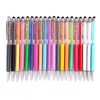 Can customize your logo Crystle Stylus Metal Ballpoint Pen Student Writing Gift Advertising Signature Business Pen Stationery Office Supplies 20 colors