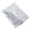 100 stycken glansig vit ziplock mylar förpackning påse mat kaffe lukt bevis aluminium folie zipp dragkedja bagshigh quatity