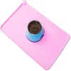 Tapis d'alimentation en silicone pour animaux de compagnie Tapis de nourriture pour animaux de compagnie anti-dérapant imperméable 11,8 * 18,5 pouces Plusieurs couleurs Set de table pour chien MY-inf0633 237C3