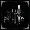 14mm 18mm Titanium Tips Kits de verre à ongles Keck Clip Mini NC Wax Oil Dab Rigs Nector Collector NC Straw Bong Accessoires Rigs Tuyaux d'eau