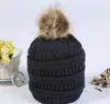 Kids Adults Thick Warm Winter Hat For Women Soft Stretch Cable Knitted Pom Poms Beanies Hats Women Skullies Beanies Girl SkiCap