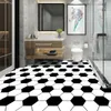 Thicken Floor Sticker Kitchen Oil-Proof Self-Adhesive Bathroom Floor Ground Wall Tiles Ren wear-resistant PVC Stickers 211124