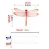 50pcs/lot 8CM Artificial Dragonfly Garden Decoration Outdoor 3D Simulation Dragonfly Stakes Yard Plant Lawn Decor Stick WLY BH4695