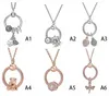 Designer Sieraden 925 Zilveren Ketting Hart Hanger Fit Pandora Paar Rose Gouden Mode All-match Sleutelbeen Ketting Liefde Kettingen Europese Stijl Charms Bead Murano