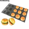 Goldbaking силиконовые булочки хлеб формы без палочки печений перфорированные пресс-формы гамбургера