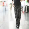 Frauen Workout Casual Military Camouflage Cargo Jeans Hosen Denim Overalls Damen Gerade Multi-Pocket-Hose Pantalon Femme 210915