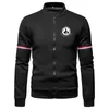 Höst/vinterstil Jott tryckt avslappnad stor storlek fast färg Fashion Slim Mens Baseball Jacket S-4XL 211110