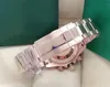 40mm arc-en-ciel synthétique cristal diamant bague hommes montre mécanique en acier inoxydable matériel saphir miroir étanche functi303T