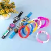 21.5cm Color Silicone Bracelet Wristbands With Croc Buckle PVC Accessories Shoes charms Kid birthday Gifts