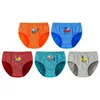 5pcs/box Boys Underwear Briefs Cotton Kids Quality Stretchy Cotton Striped Blue Panties Kids Clothes 1 to 12 Years Old OBU203111 211122