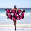 New Rectangular Digital Printing Beach Towel 70*150CM Microfiber Bath Towels Leaf Pattern Seaside Cushion Outdoor Picnic Camping XG0402