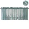 Curtain & Drapes Solid Embroidered Lace Sheers Floral Window Drapery Balcony Bedroom Modern Tulle Voile Organza Curtains Polyester