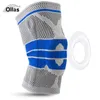 1Pcs Sports Knee Pads Silicone Spring Brace Strap Patella Medial Support Strong Meniscus Compression Protection Running Pads Q0913