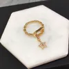 Luxe Designer Sieraden Dames Ringen Diamond Ring met Logo Stempel Bruiloft Engagement Ringen Fahion Style Hot Sale