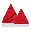 Christmas Sublimation Hat Soft Short Plush Mini Ornaments Hats White Blank DIY Gift Headdress for Kid Festive Party Supplies