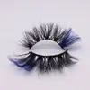 Color Eyelash Mink 3D Fake Lashes Natural Long 25mm Colored Lash Eyelashes Party Makeup Kit Colorful False Eye Lashes Whole4379087