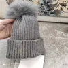 Adults Thick Warm Winter knitted hat Hats For Women Soft Stretch Cable Pom Poms Hats Womens Skullies Beanies Girl Ski Cap Hairball276L