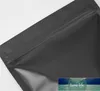 Återupptagbar 100PCs Matte Black Aluminium Folie Zip Lock Bag Party Snack Julklappar Pet Food Choklad Förpackning Påsar Fabrikspris Expert Design Kvalitet