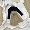 Tienermeisje jurken 2019 herfst baby meisje kleding mode zoete katoenen kinderen lange mouw jurken boutique meisjes belle jurk Q0716