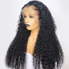 Wellenförmige Lace-Front-Perücke, Echthaar-Perücken für schwarze Frauen, brasilianisches Haar, 76,2 cm, nass und gewellt, HD, lockere, tief gewellte Frontal-Perücke, nahtlos, natürlich