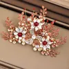 New Retro Chinese Wedding Bride Noiva Hair Jewelry Accessories Long Tassel Crystal Pearls Hair Sticks Forks Combs Earrings H1022