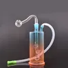 Rasta bang en verre coloré recycleur dab rig conduite d'eau en verre pomme de douche perc plate-forme pétrolière barboteur bang avec bol d'huile en verre de 10 mm