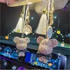 Interior Decorations Goddness Full Diamond Violent Bear Car Rearview Mirror Pendant Ornaments Fashion Women