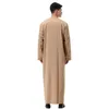 Etniska kläder Marocko Turkiet Muslimska Islamiska Män Thobe Tryck Dragkedja Kimono Lång Robe Saudi Wear Abaya Kaftan Islam Dubai Arab Dre175a