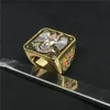 18 K Banhado A Ouro Maçônico Escocês 32 anéis moda Mens antigo mason campeonato anel de dedo jóias vários tamanhos 2352