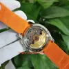 ZF Maker Top Quality Mens Watch Orange 42 2mm Aquanaut 5968 5968A-001 Gummiband Sapphire Cal 324 S C Rörelse Mekanisk Automa186o