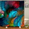 Duschvorhänge Bunte blendender Vorhang 3D-Druckbadezimmer mit 12 Haken wasserdicht 180 * 180 cm Polyestergewebebad