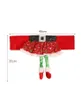 Coprisedia natalizio Coprisedie con cintura di Babbo Natale Ghristmas Elfo Ragazza Gonna Sgabello Decorazioni w-00927