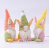 Paashaas Gnome Handgemaakte Zweedse Tomte Rabbit Pluche Speelgoed Doll Ornamenten Vakantie Home Party Decoratie Kinderen Pasen Gift RRB12663