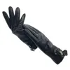 Gants de sport hiver dames poignet mode peau de mouton laine d'agneau épaissie chaleur cuir véritable accessoires de conduite C