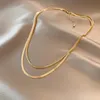 Ketten Banfu Gold Color Layered Choker Halskette für Frauen Trend Mode Clavicle Kette Elegante Engagement Schmuck