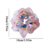 Zomer Elastische Mesh Scrunchie Rubber Band Kawaii Lace Rainbow Dot Star Paardenstaart Houder Ring Touw Organza Haaraccessoires