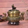 Geurslampen 1pc Metalen Vintage Design Tibetaanse stijl Bronze Wierookbrander Censer Craft Home Decor Boeddhistische woonkamer benodigdheden