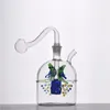 Goedkope Mini DAB Oil Rigs Glasbongen Interne Turbo Honingraat Perc Glas Oliebrander Waterleidingen met oliekom en siliconenbuis