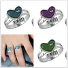 Europa Fashion Mood Ring Peach Hart Little Turtle Dolphin Change Color Regelbare ringen