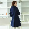 Women's Wool Women's & Blends Women Autumn Coat Double Breasted Peacoat Turn-down Collar Female Jacket AIC88