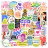 50 PCS Jesus Christians Prayer God's Blessing Stickers Gifts for Bible Journaling Scrapbook Guitar Laptop Waterbottle Stickers Decal Vinyl