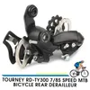 Bike Derailleurs Tourney RD-TY300 7/8s Speed MTB Bicycle Rear Mech Derailleur Accessories High Teeth Adjustment