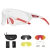 Photochromic UV400 Cycling Sunglasses Outdoor Sport Multi-lens Men Mountain Bicycle Riding Goggles Eyewear