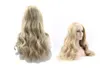 2021 European and American fashion hand hook lace wig body waves chemical fiber front lace head golden medium sub-smooth long curly high-end