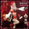 Hot Game Genshin Impact Yanfei Cosplay Costume Sweet Cute Combat Uniform Female Activity Party Role Play Clothing S-XL New Y0913
