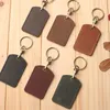 Brand Leather RFID Keychain Key Ring Water Drop Doorlock Access Control RFID Tags ID Card Case Rectangular Round Fashion Keyring G1019